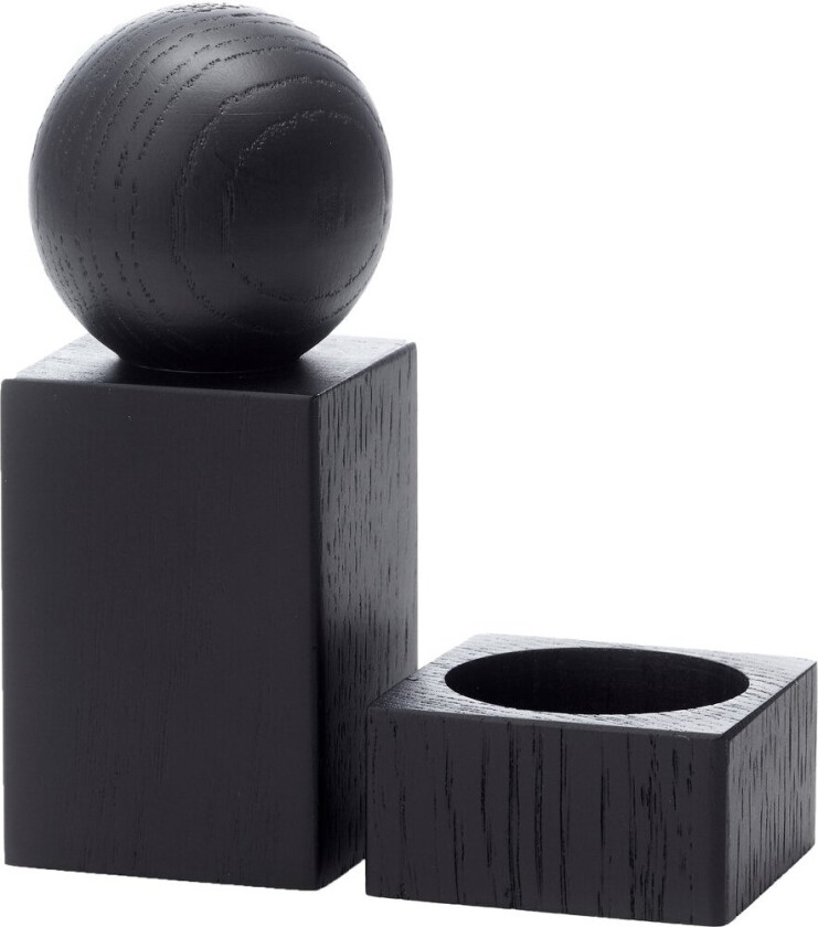 Twist krydderkvern og saltskål Svartbeiset eik