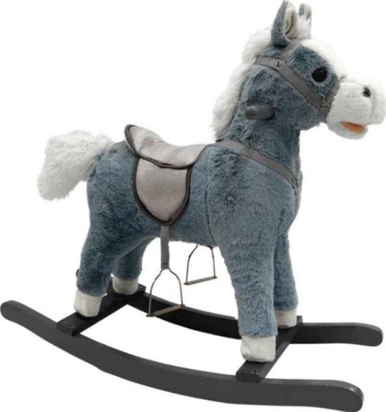 Leantoys Gyngehest 74 Cm Høres Grå Ut