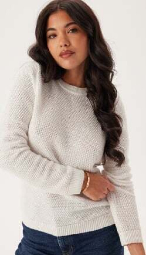 Vidalo O-neck L/S KNIT TOP KNI White Alyssum L
