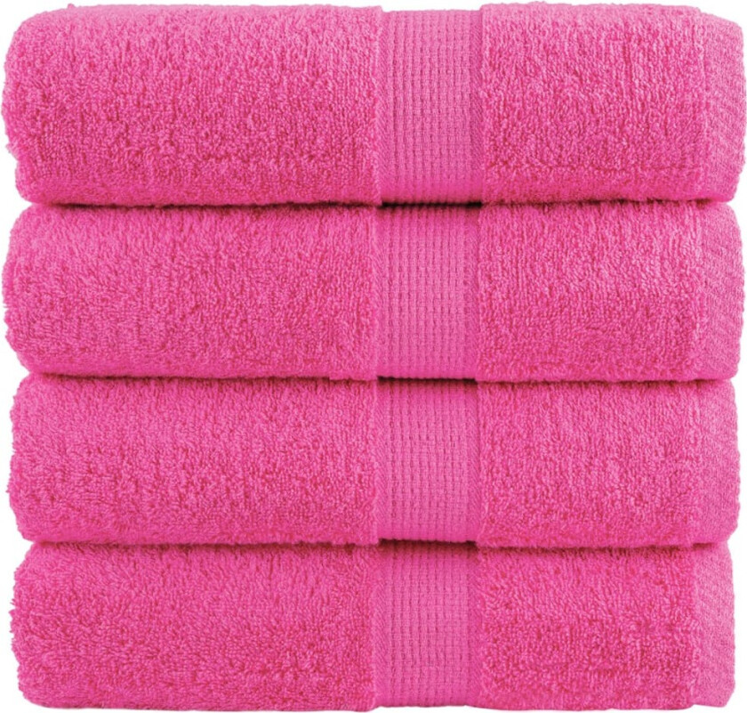 Premium gjestehåndklær SOLUND 4 stk rose 30x50 cm 600 g/m2