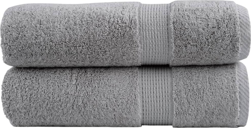 Premium håndklær SOLUND 2 stk grå 50x100 cm 600gsm