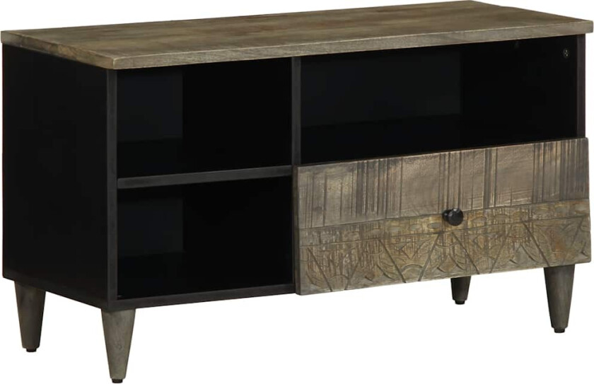 TV-benk svart 80x33x46 cm heltre mango