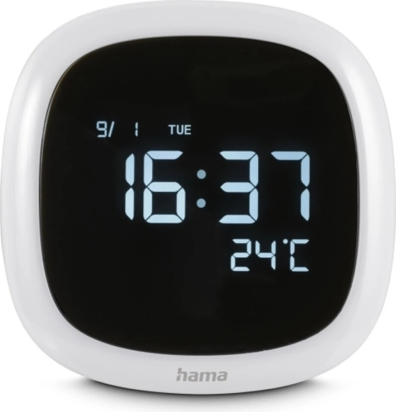 Bora Bora Vekkerklokke Med Nattlys, Dimbar, Usb, Hvit (00185862)