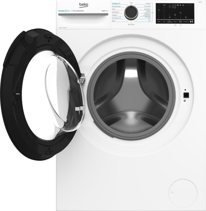 Pralka Beko Beko Washing Machine Bm3wfsu49415wb, 9 Kg, Energy Class A, 54.6Cm, 1400 Rpm, Inverter Motor, Steam Cure