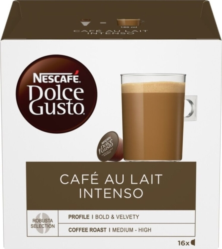 Kaffekapsler Nescafé® Dolce Gusto® Café Au Lait Intenso, 16 Stk.