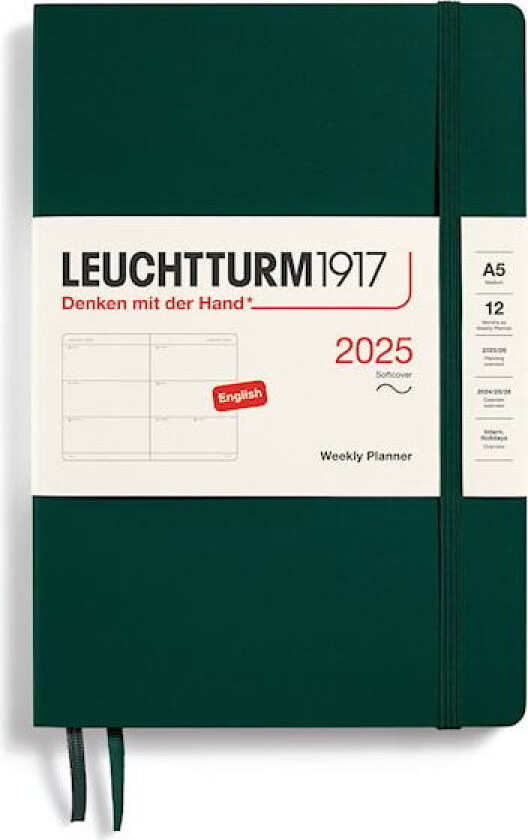 Kalender A5 2025 Weekly Planner Soft Forest Green Leuchtturm1917