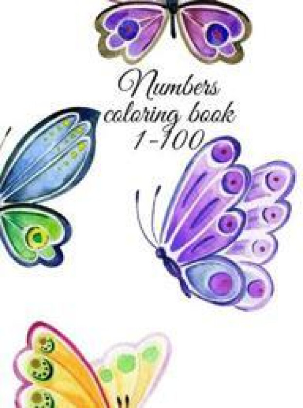 Numbers coloring book 1-100