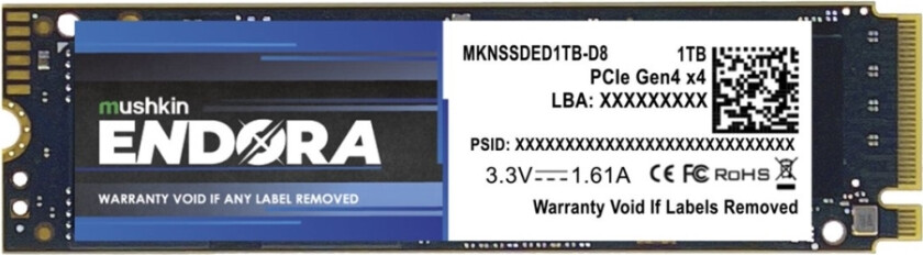 Mushkin M.2 1Tb Endora Nvme Pcie4.0 X 4 (Mknssded1tb-D8)
