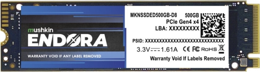 Mushkin M.2 500 Gb Endora Nvme Pcie4.0 X 4 (Mknssded500gb-D8)