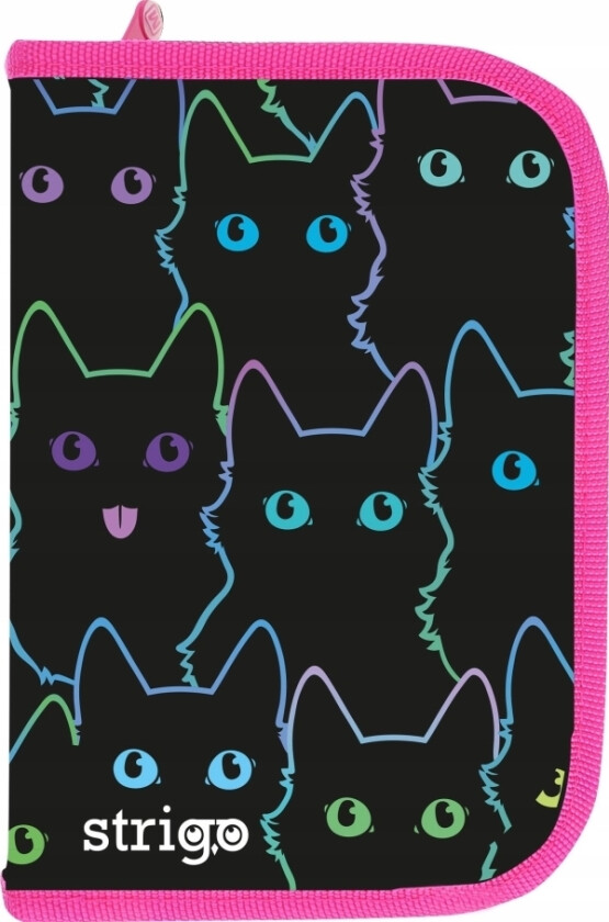 Teka Pennal Skolepenal Med To Klaffer Cats Strigo