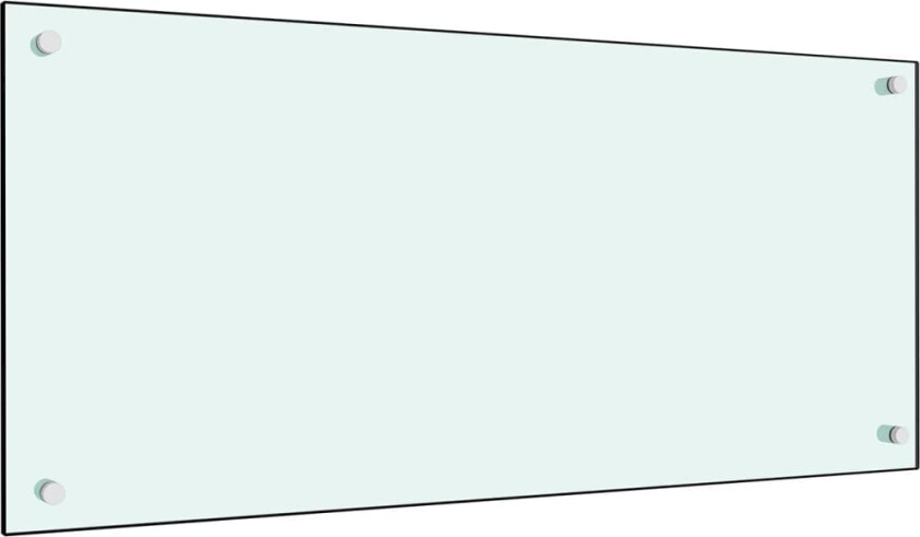 Kjøkkenplate hvit 90x40 cm herdet glass