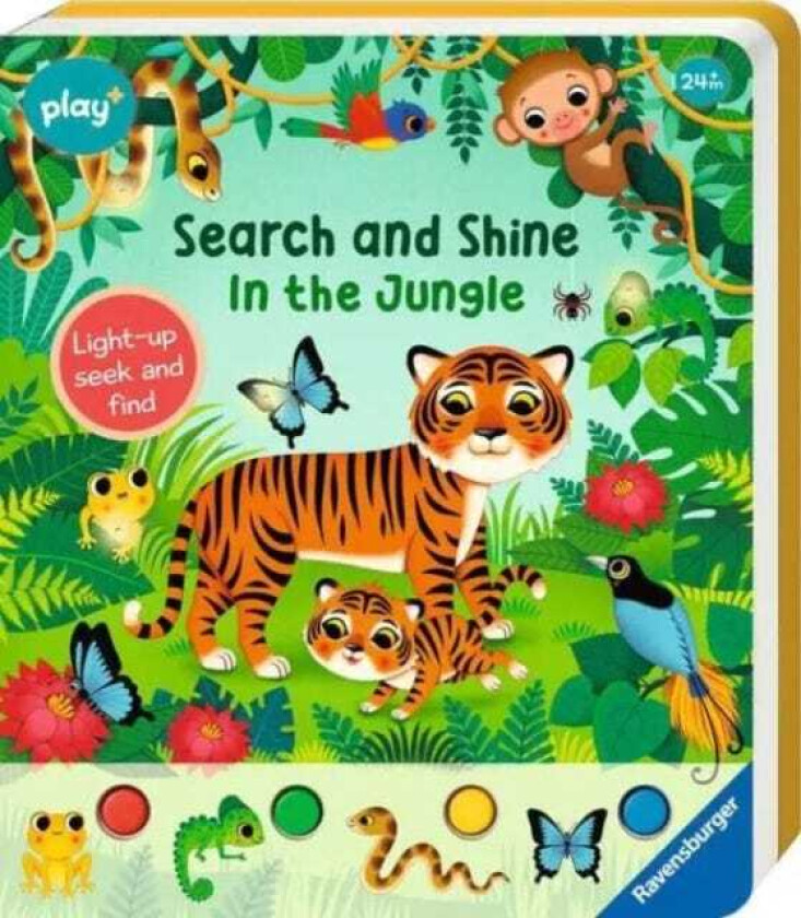 Ravensburger Play+ Infant & Toddler Search and Shine In the Jungle Lightup, seek and find