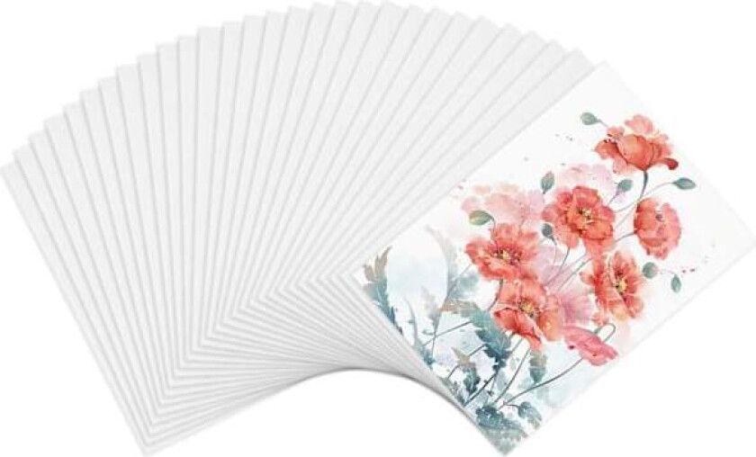 Bilde av 50 ark akvarellpapir A6 300 grams akvarellpapir, brukt til å male akvarellpapir, DIY gratulasjonskort, postkort, etc., skape