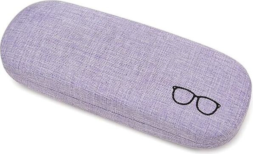 Brilleretui i hard skall og stilige brilleetui med rengjøringsklut, brilleetui for kvinner og menn Purple