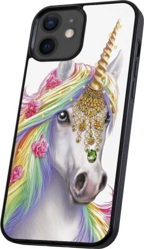 iPhone 12/12 Pro - Deksel/Mobildeksel Unicorn/Enhjørning Multicolor