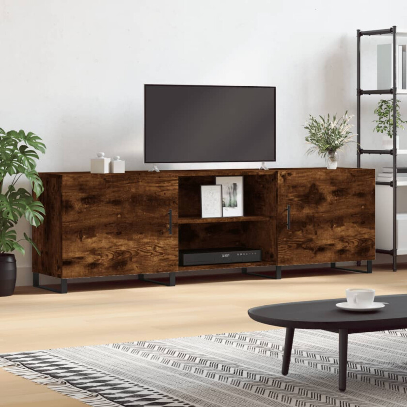 TV-benk røkt eik 150x30x50 cm konstruert tre