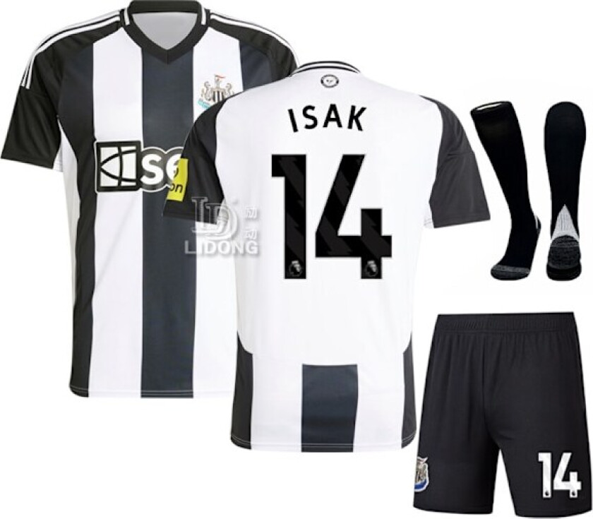 Newcastle United Hjemme Fotballdrakt Barn 2024-2025 Nr. 14 Isak (trøye+shorts) 26