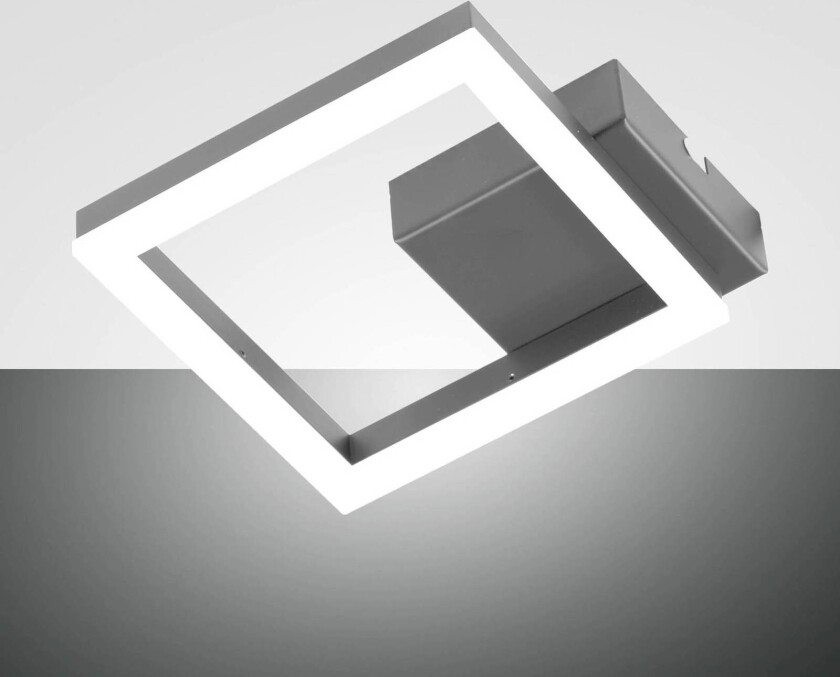 LED-vegglampe Bard, gullfarget, 17 x 17 cm, metall, dimbar