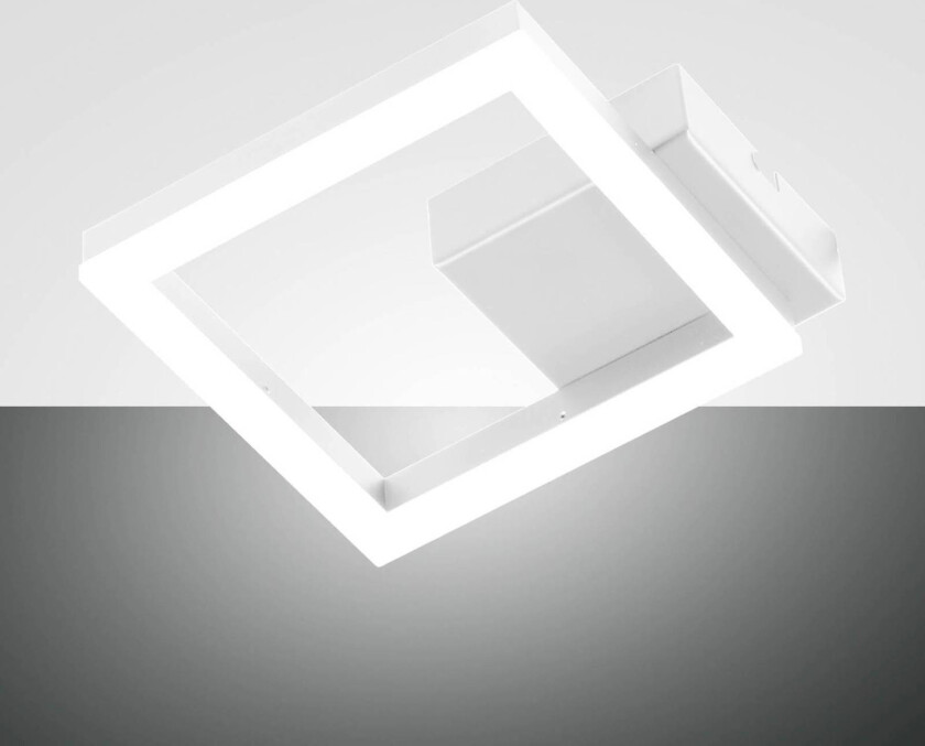 LED-vegglampe Bard, hvit, 17 x 17 cm, metall, dimbar