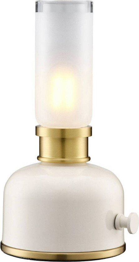 LED-bordlampe Frida, beige, høyde 22 cm