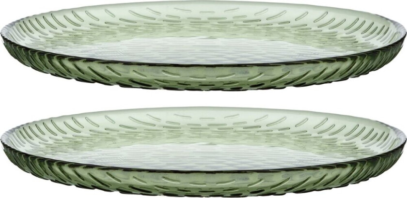 Syksy assiett Ø17 cm 2-pk, glass Olive
