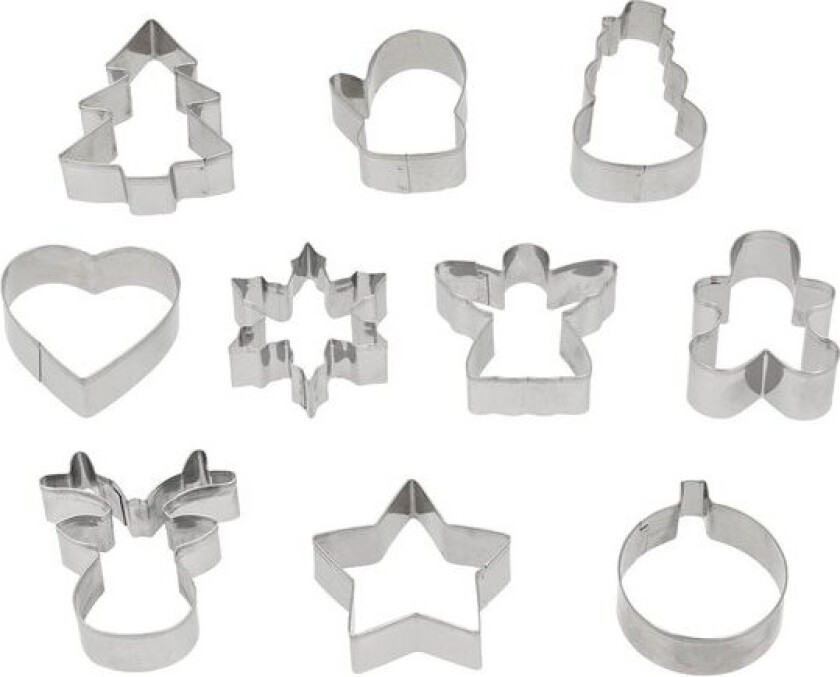 Bilde av Pepperkakeformer 10 stk stål