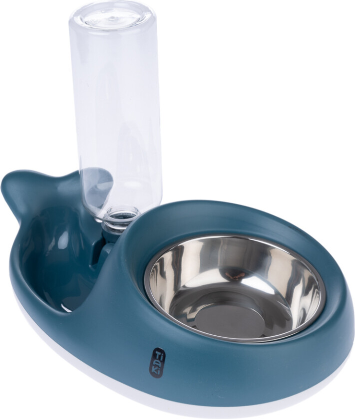 mat- og vanndispenser liten hval - 350 ml for, 500 ml vann