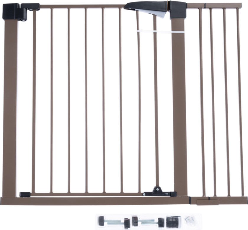 Brun hundebeskyttelse med sidepanel - Høyde 78 cm, bredde 77 til 103 cm