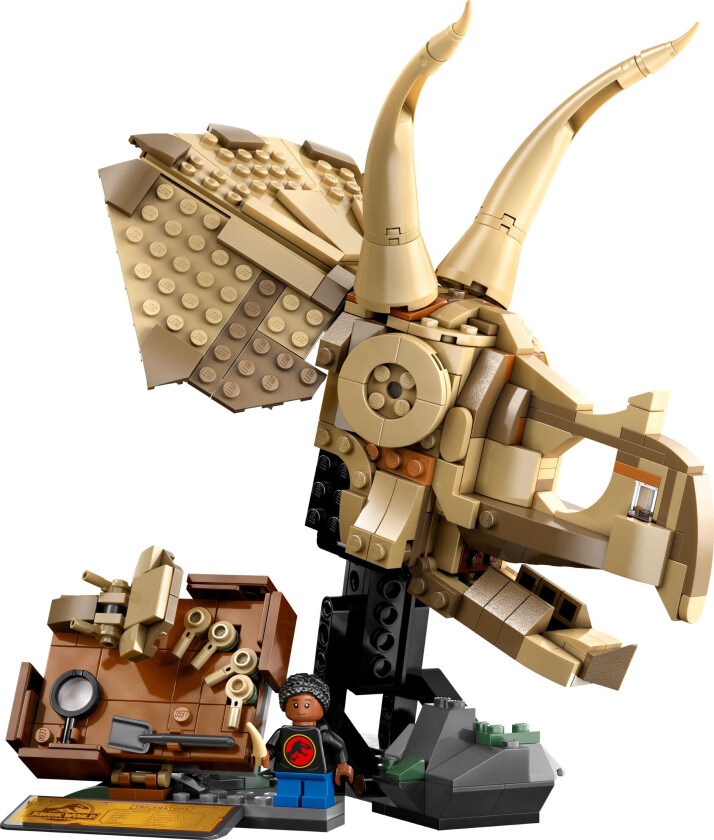 Jurassic World Dinosaurfossiler: triceratops-hodeskalle 76969