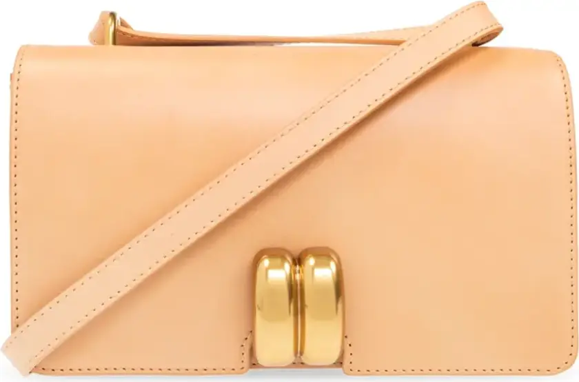 Noval leather shoulder bag