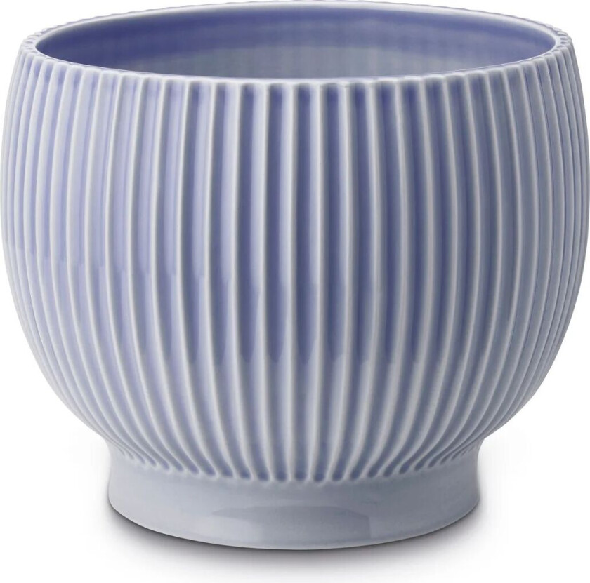 Knabstrup krukke riflet Ø 16,5 cm Lavendelblå