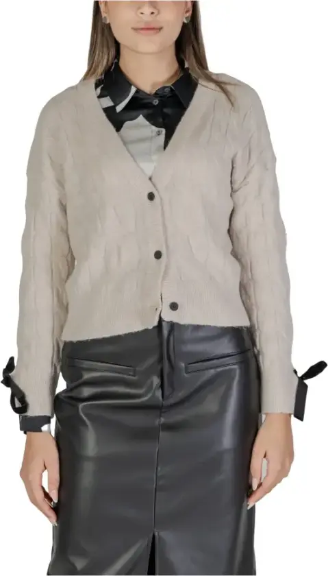 Dame, Strikkevarer, Beige, L