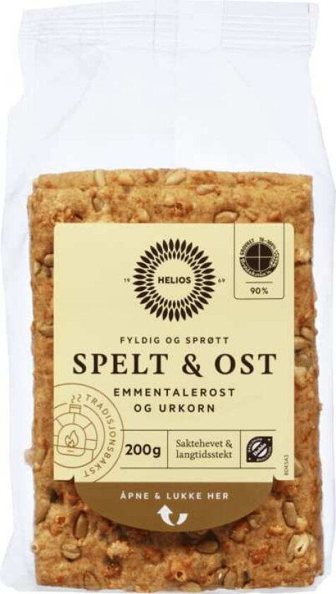 Knekkebrød Spelt&Ost 200g Økologisk