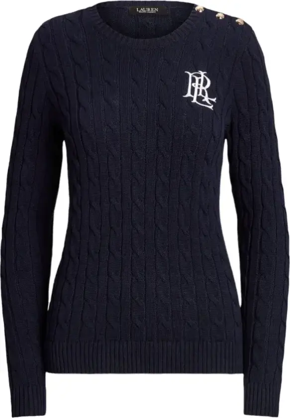 Dame, Strikkevarer, Blå, L