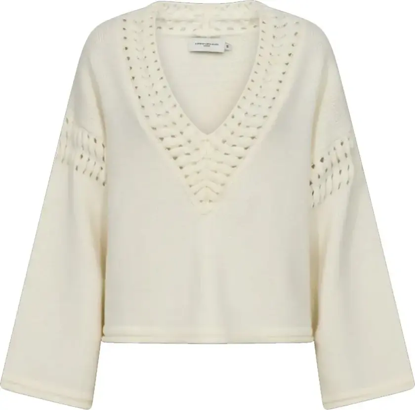 Dame, Strikkevarer, Beige, L