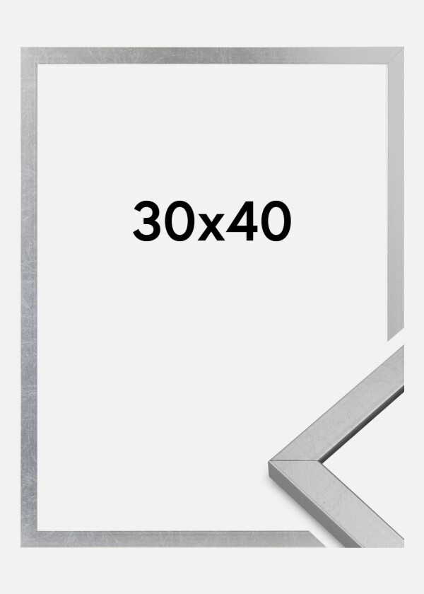 Ramme Minerva Akrylglass Sølv 30x40 Cm