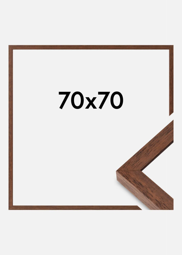 Ramme Hermes Akrylglass Teak 70x70 Cm