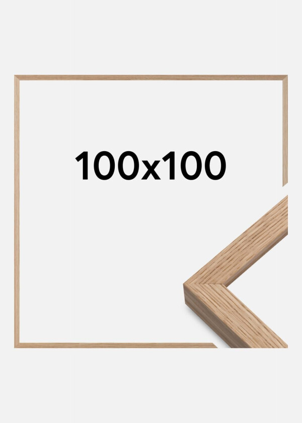 Ramme Amanda Box Akrylglass Eik 100x100 Cm