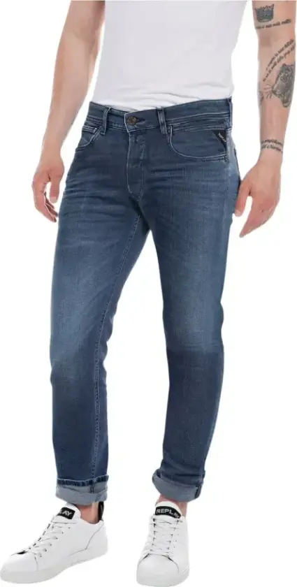 Herre, Jeans, Blå, W34 L32