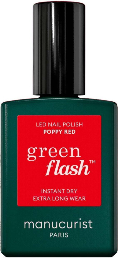 Green Flash Gel Polish Poppy Red