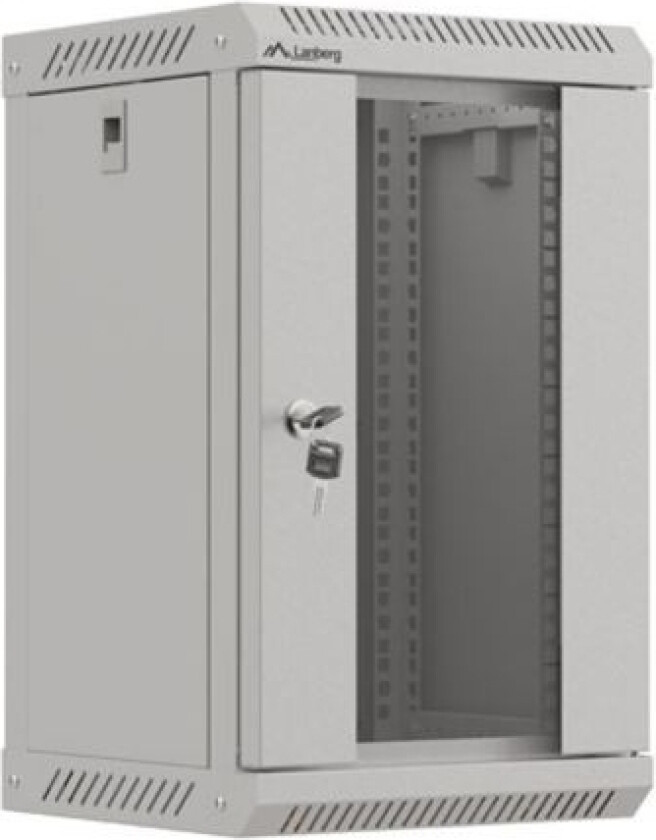 Hengestill Installasjonskap 10" 9U 300X300 Grå Glasert Dør Lanberg (Flat Pakke)