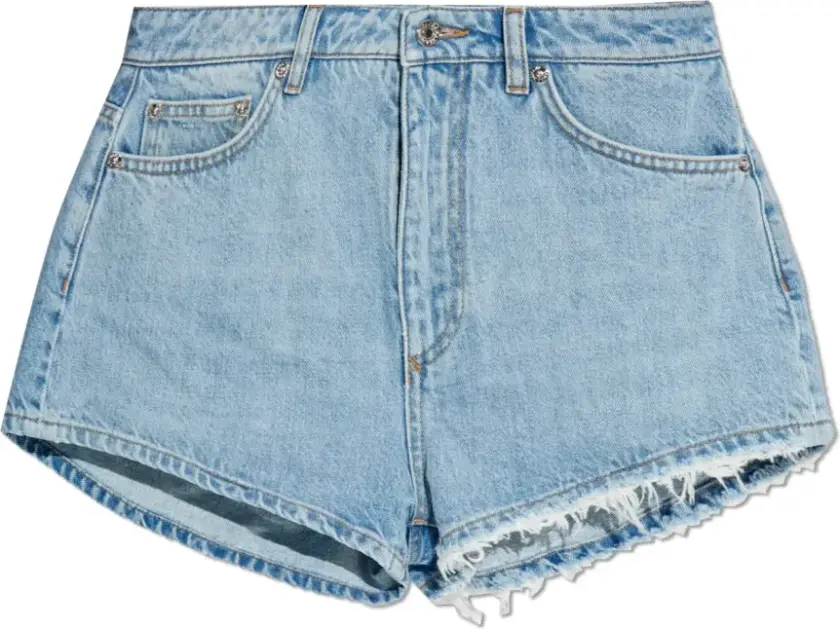 Dame, Shorts, Blå, 2XS