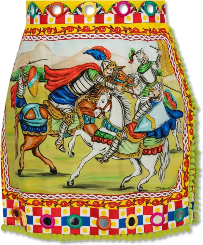 Dame, Skjørt, Flerfarget, 3XS