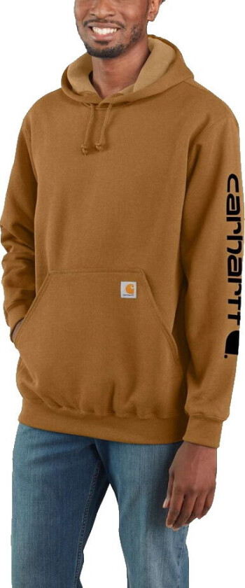 Men's Sleeve Logo Hooded Sweatshirt XL, ® Brown