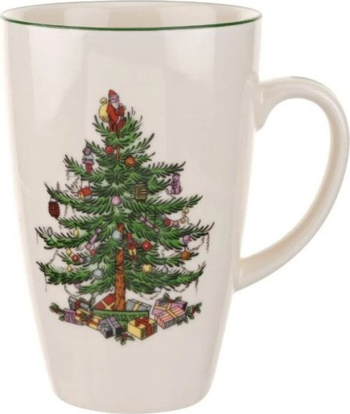 Christmas Tree lattekopp 60 cl hvit/grønn/rød