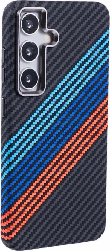 Mønstret Carbon Deksel - Samsung Galaxy S24 - MagSafe Kompatibel - Colorful Stripes