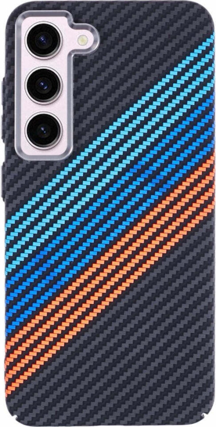 Mønstret Carbon Deksel - Samsung Galaxy S23 - MagSafe Kompatibel - Colorful Stripes