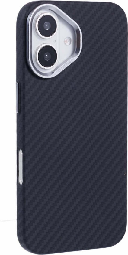 Mønstret Carbon Deksel - iPhone 16 - MagSafe Kompatibel - Black