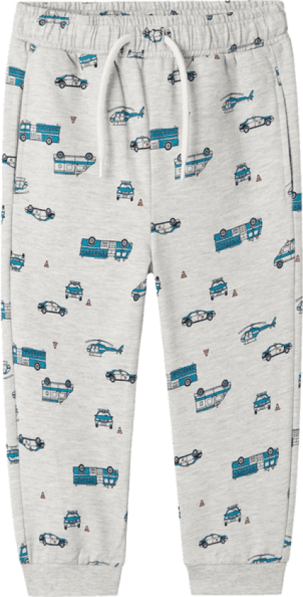 Name It Nmmtroy joggebukse til småbarn, Light Grey Melange