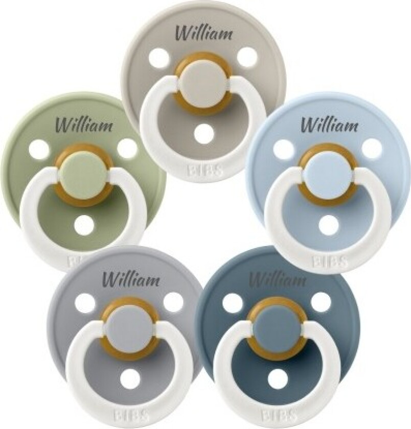 Bibs Colour Night, Str. 2 (6+ Md.), Rund - Lateks, Smokker Med Navn